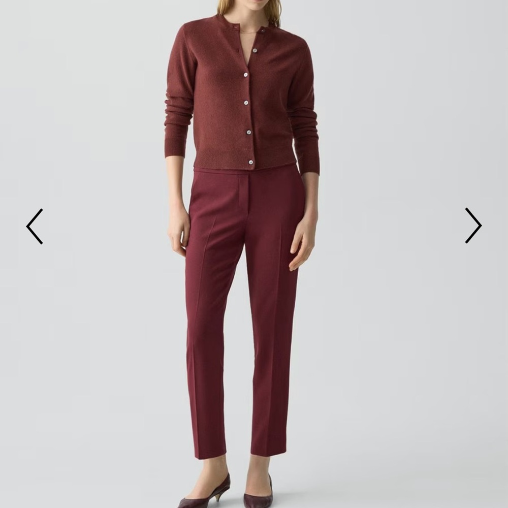 Theory Treeca Pull on pants Cabernet  0